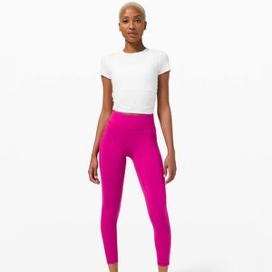 Lululemon athletica wunder train ripened raspberry leggings